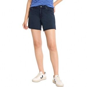 NZT by Nic+Zoe Womens Denim Look French Terry Shorts Dark Indigo Blue Small NWT